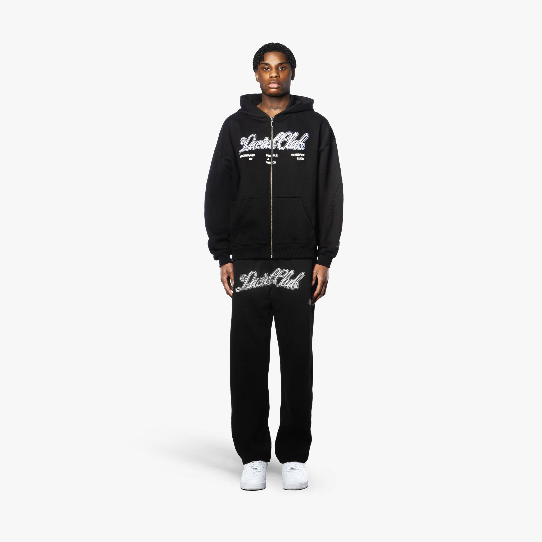 Script Logo Zip-Hoodie - Lucid Club