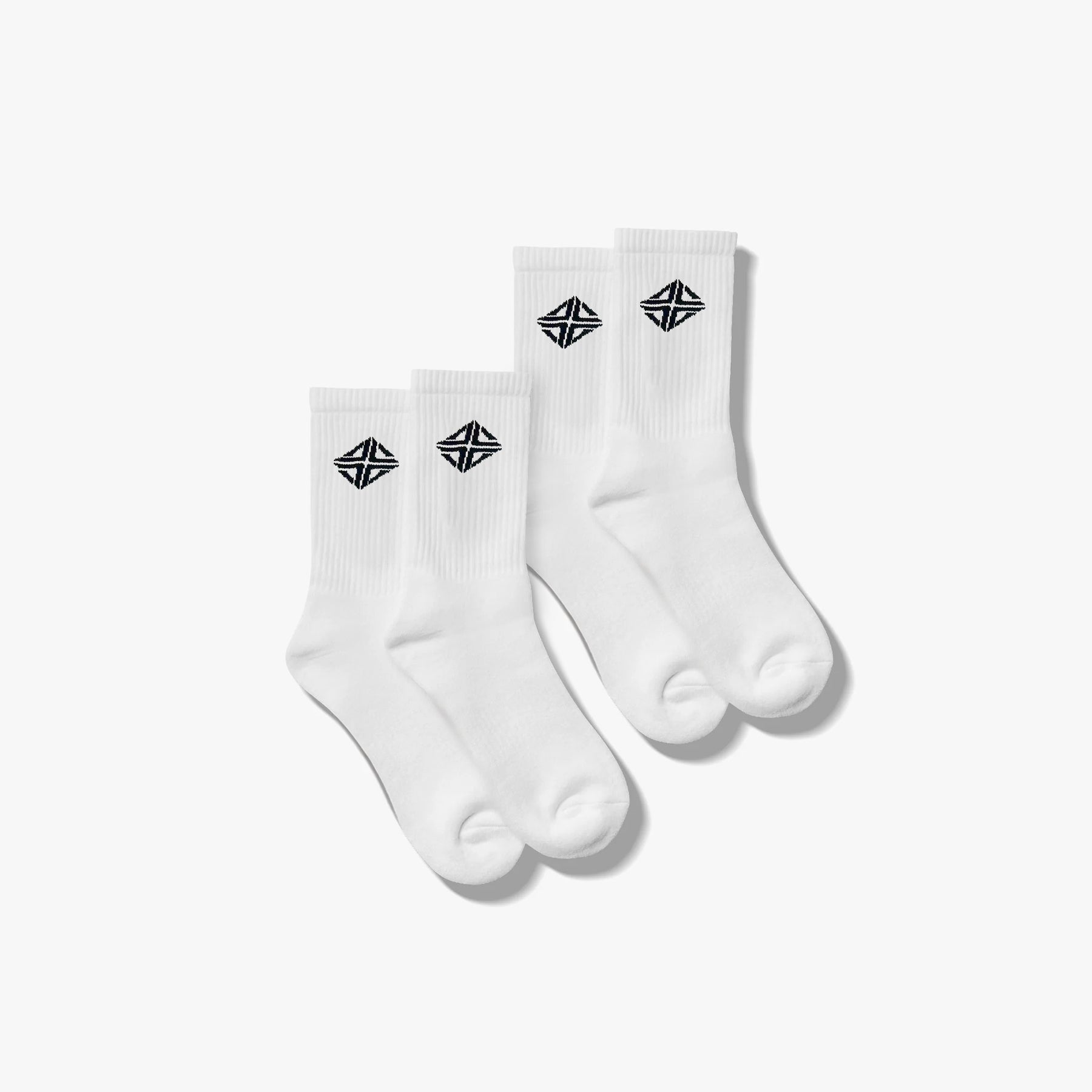 Basic Logo Socks "White" (2 - Pack) - Lucid Club