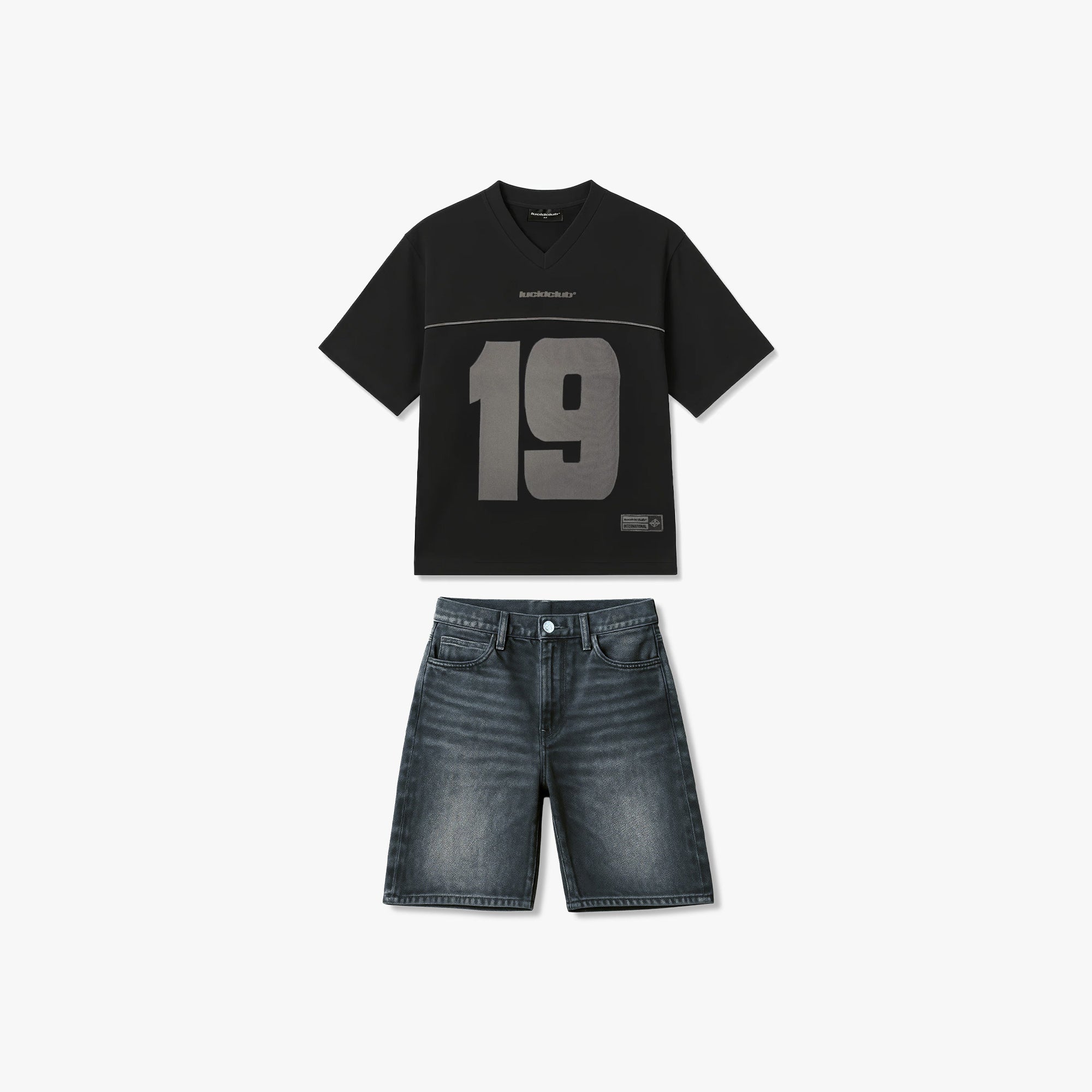 19 JERSEY + STAR DENIM JORTS BUNDLE - Lucid Club