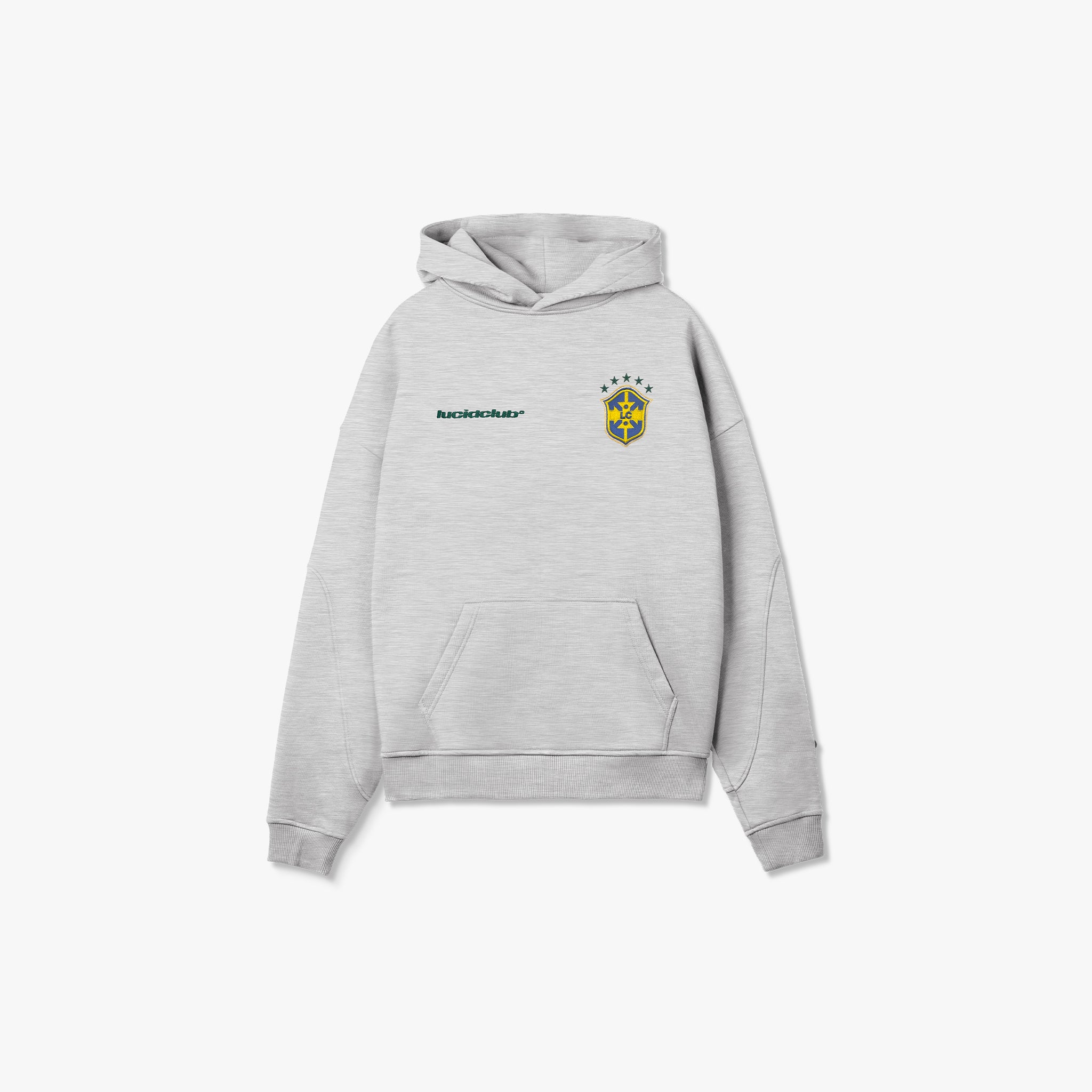 Brazil Hoodie "Melange Grey" - Lucid Club