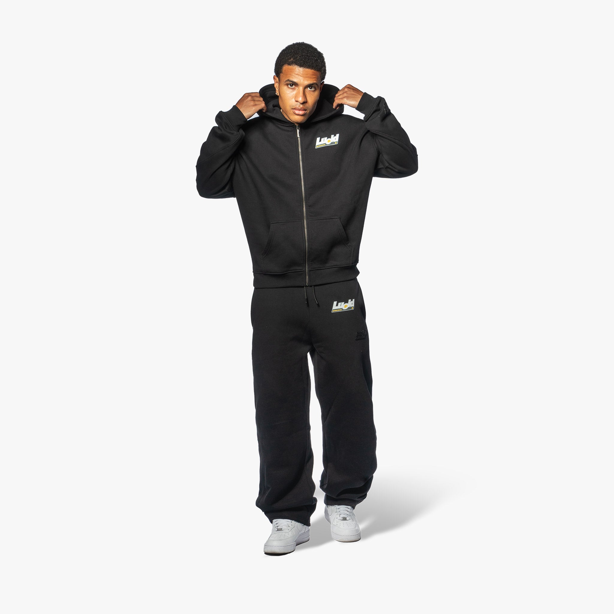 LOA Zip Hoodie "Pure Black"