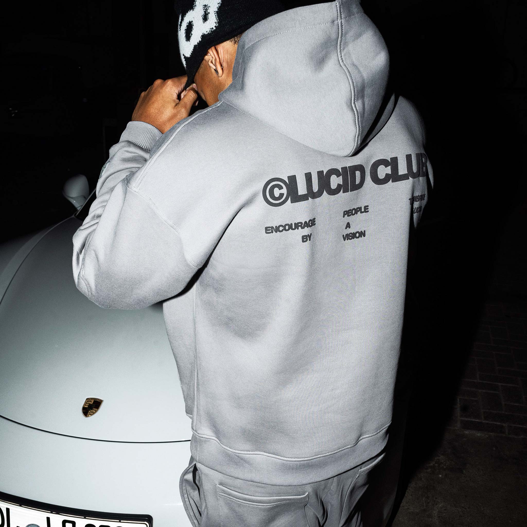 Copyright Hoodie "Ash Grey" - Lucid Club