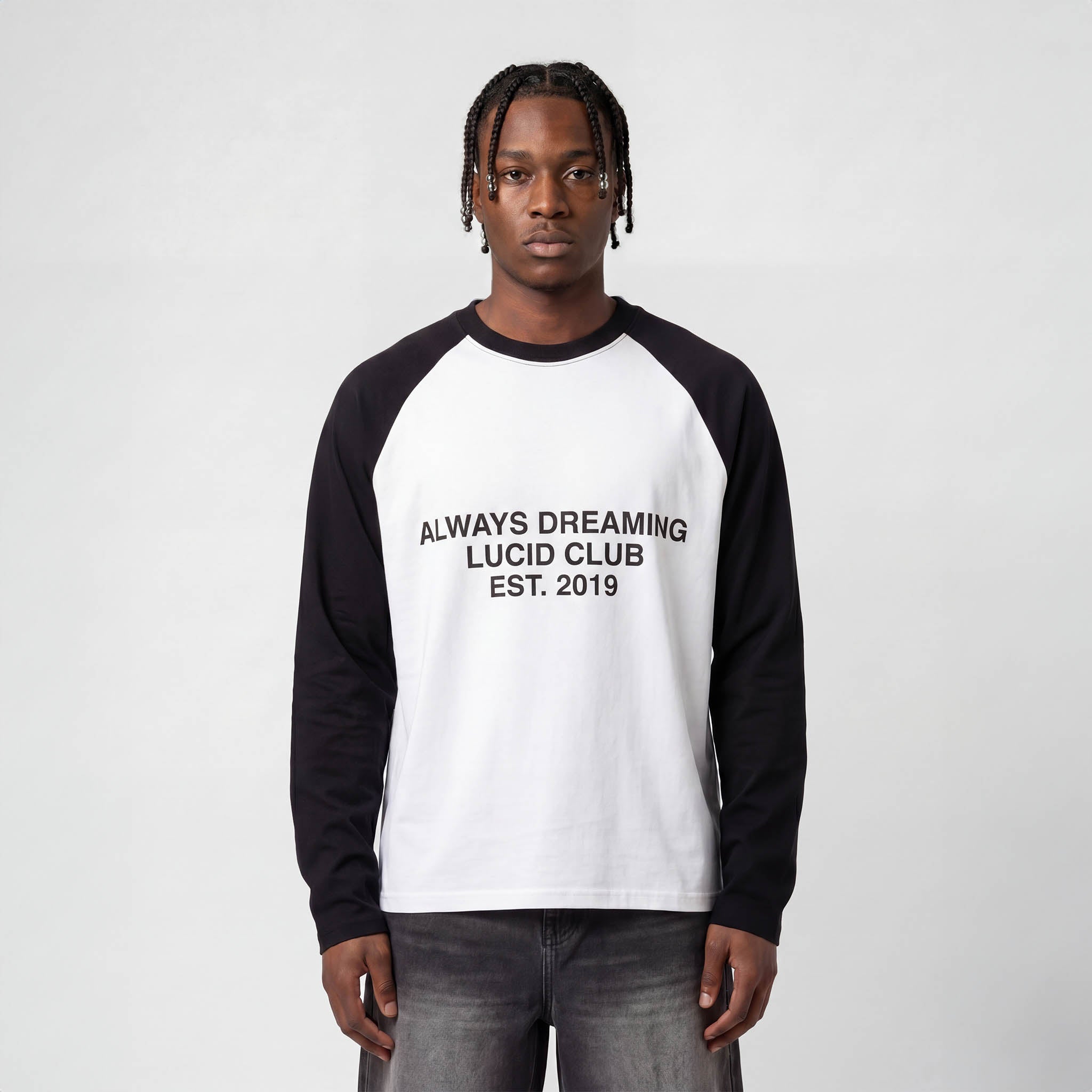 2019 Raglan Longsleeve "Black" - Lucid Club