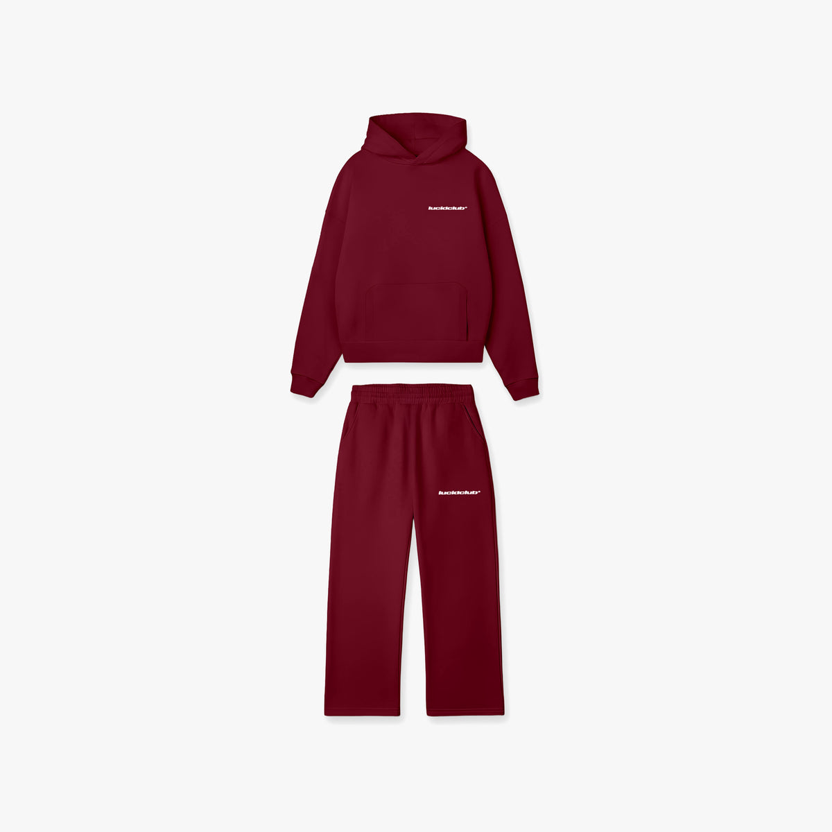 Cozy Tracksuit "Wine Red" - Lucid Club