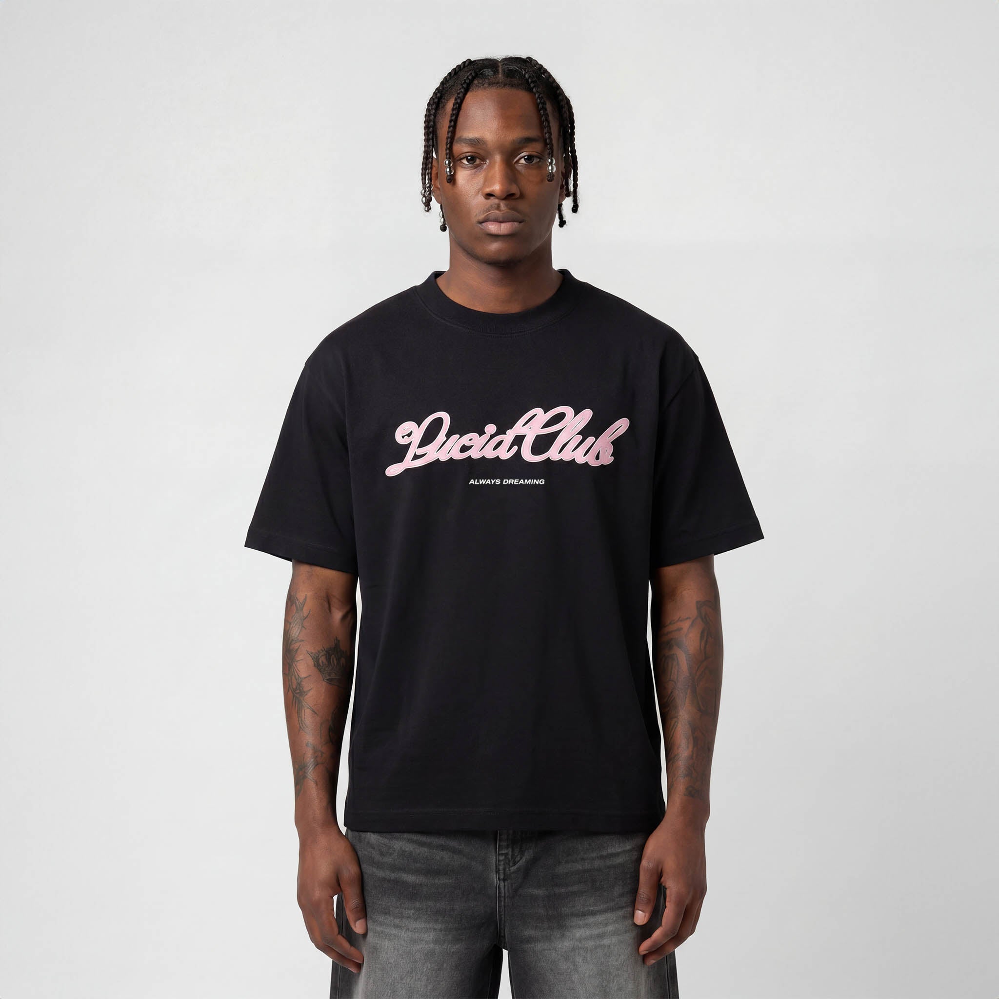 Script T-Shirt "Black" - Lucid Club