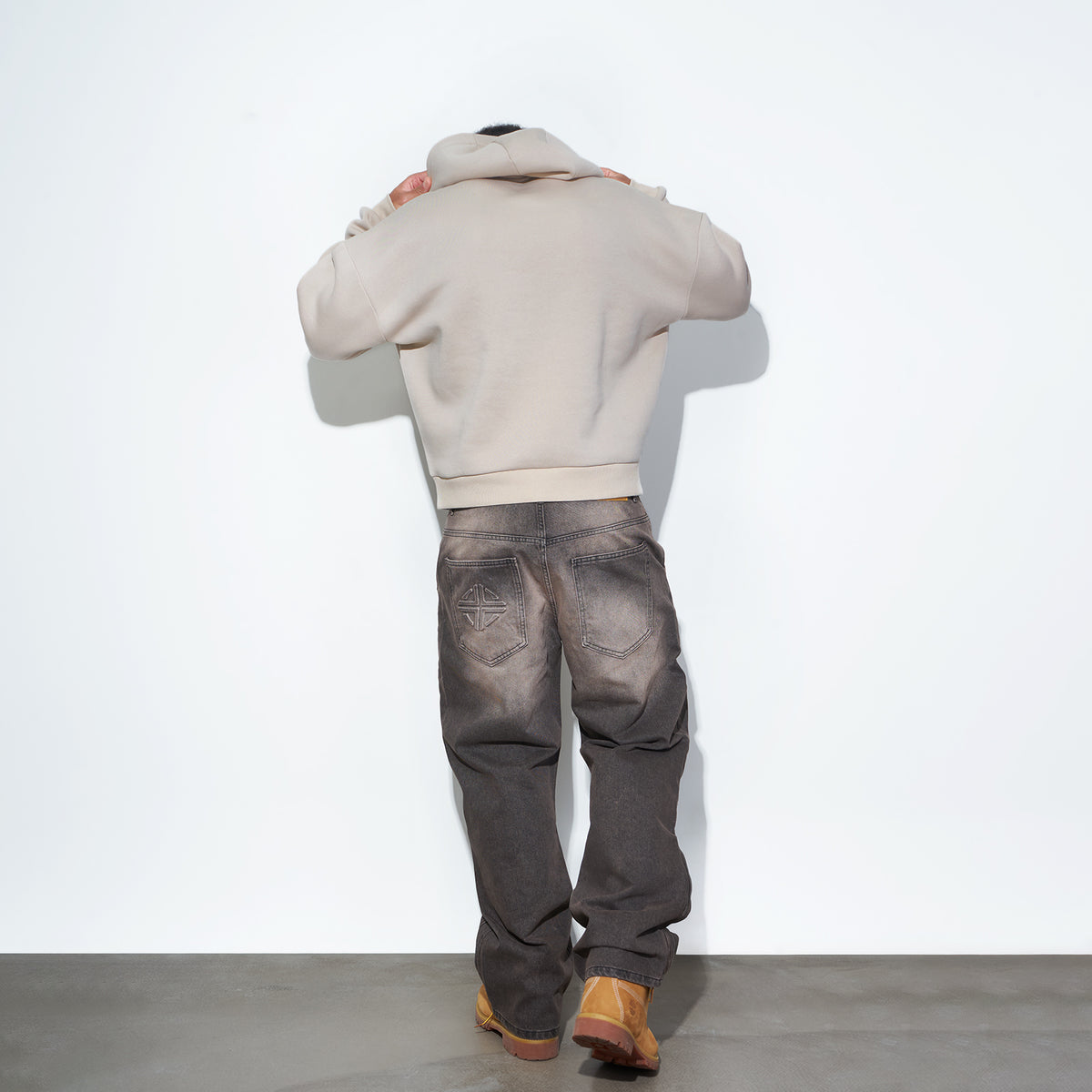 Star Denim Smoked Mocha on model, back view