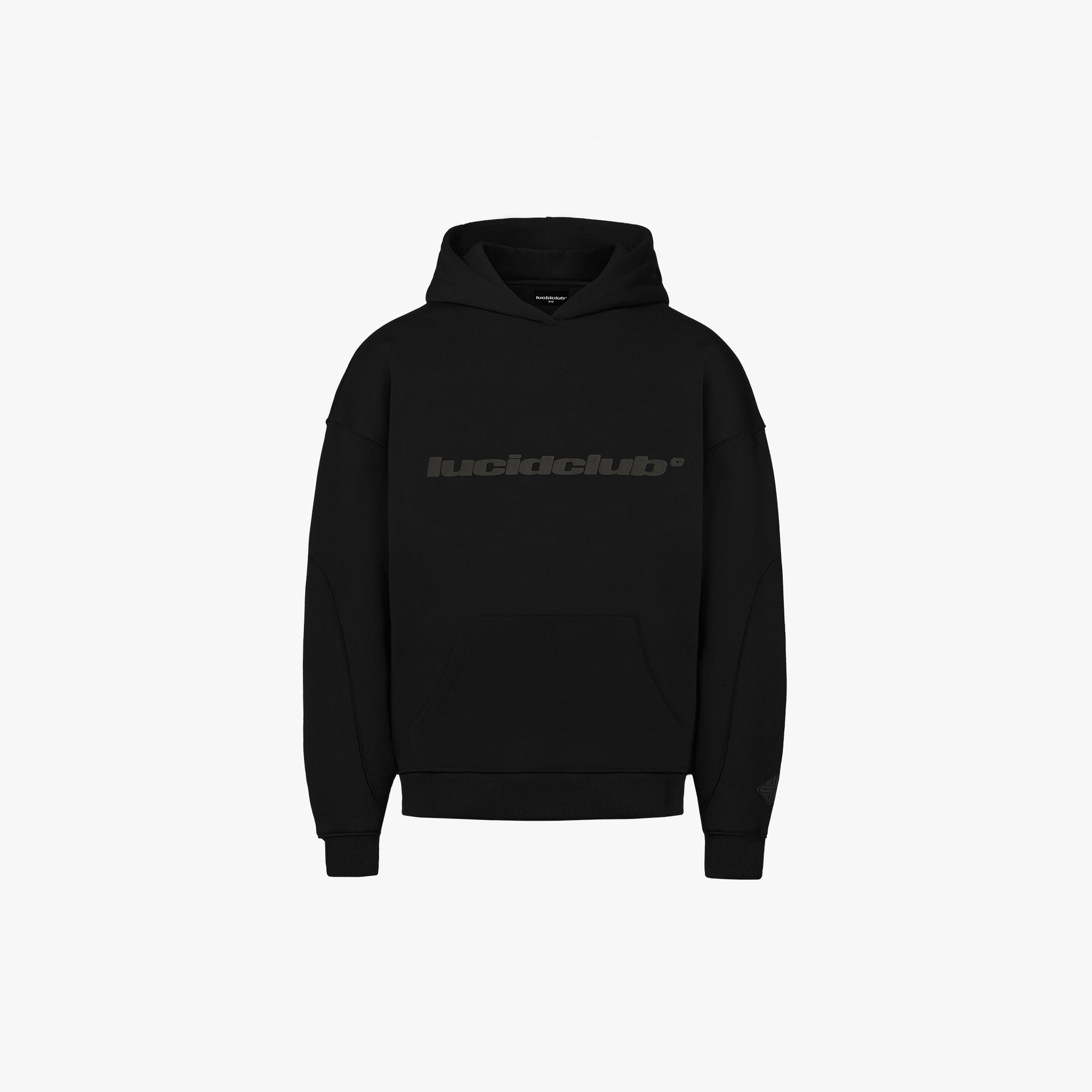 Logo Hoodie "Pure Black" - Lucid Club