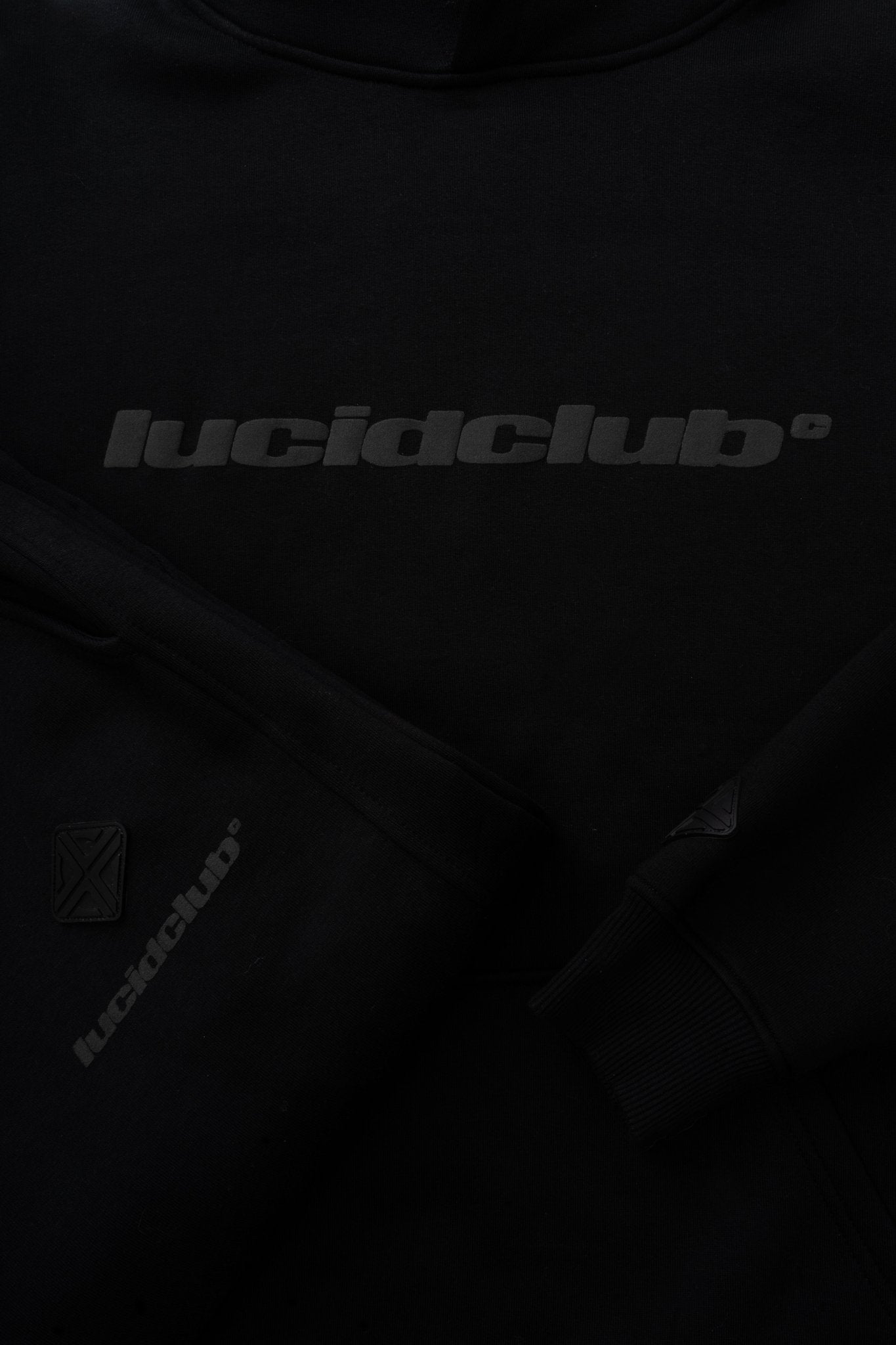 Logo Hoodie "Pure Black" - Lucid Club