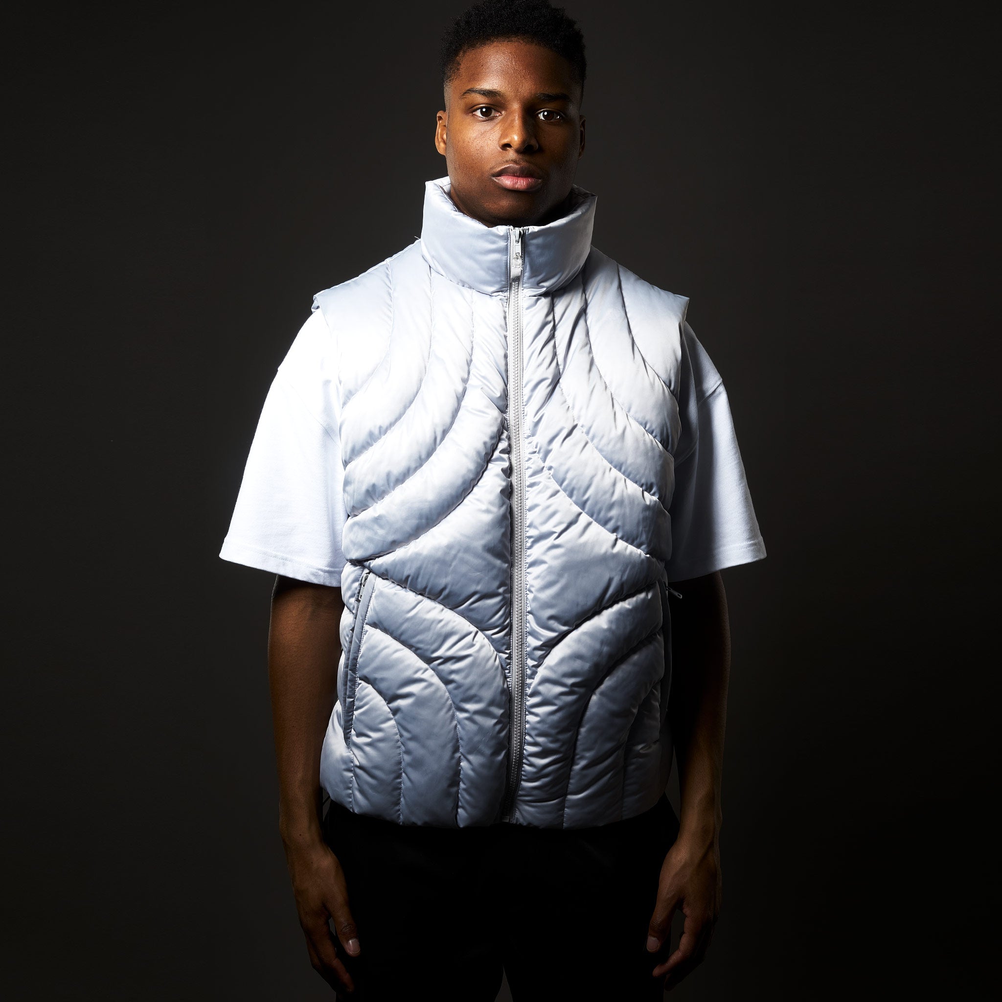 Silver 2025 puffer vest