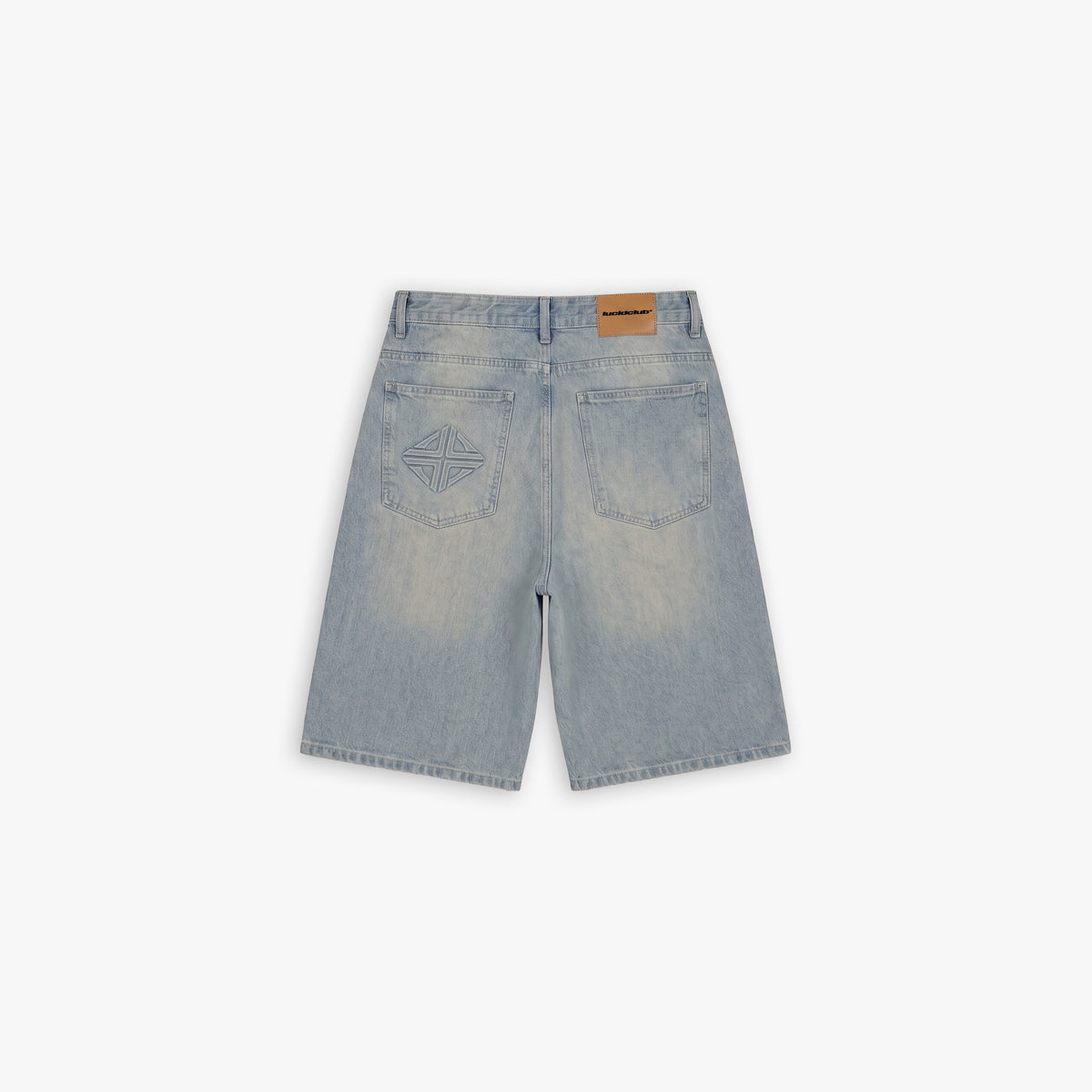 Star Denim Jorts Sahara Sky, back view flat lay