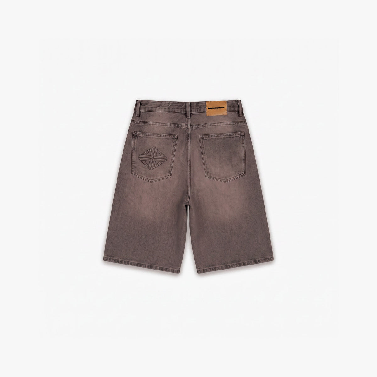 Star Denim Jorts Smoked Mocha, back view flat lay
